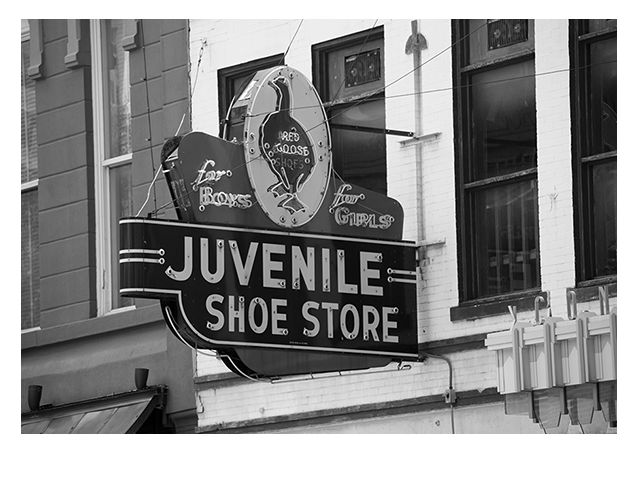 Black and White Juvenile Shoe Store Nashville