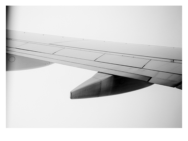 Black and White Airplane Wing
